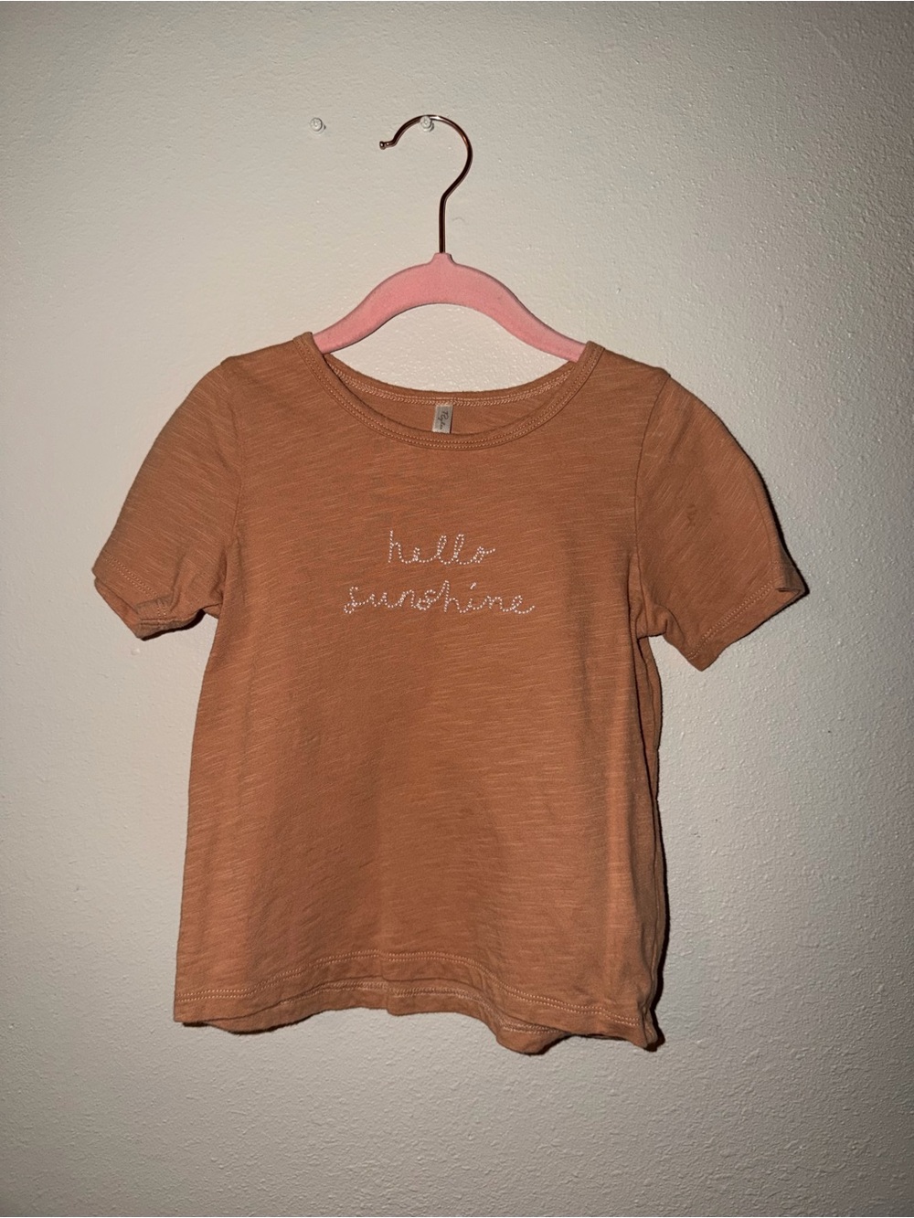 Rylee + Cru 'Hello Sunshine' Short Sleeve Tee - Rust Orange